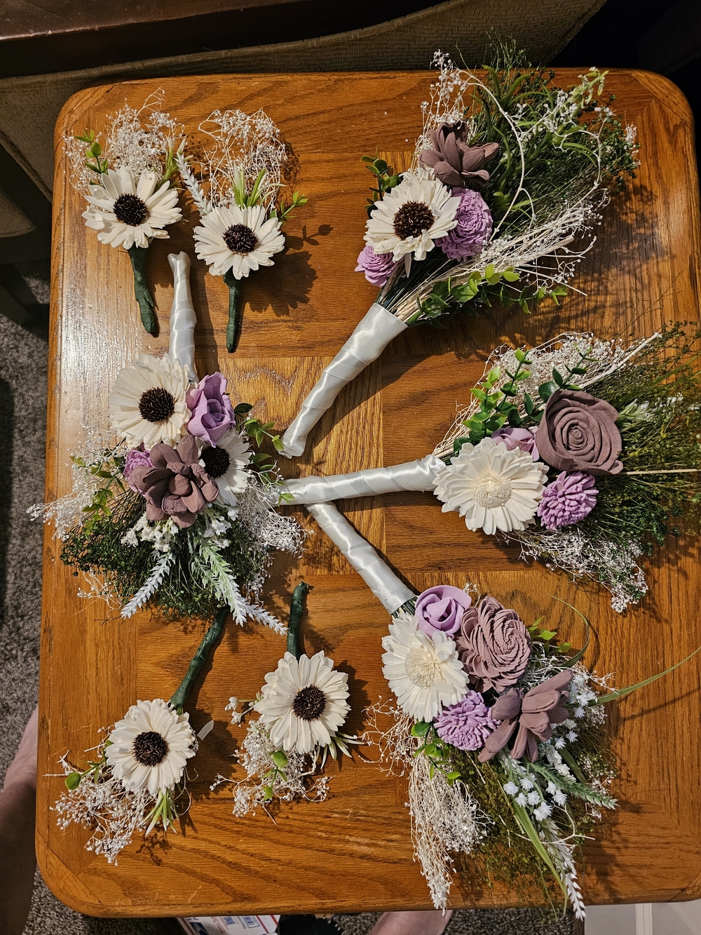 Wedding In a Box! Handcrafted Bridal Bouquet And Boutinniere Set